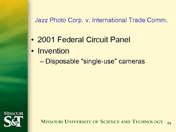 Jazz Photo Corp. v. International Trade Comm. • 2001 Federal Circuit Panel • Invention