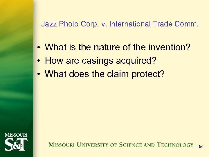 Jazz Photo Corp. v. International Trade Comm. • What is the nature of the