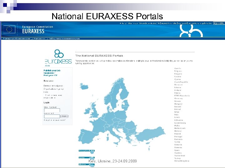 National EURAXESS Portals Kiev, Ukraine, 23 -24. 09. 2009 