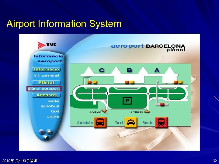 Airport Information System 2010年 民生電子論壇 2010年 32 