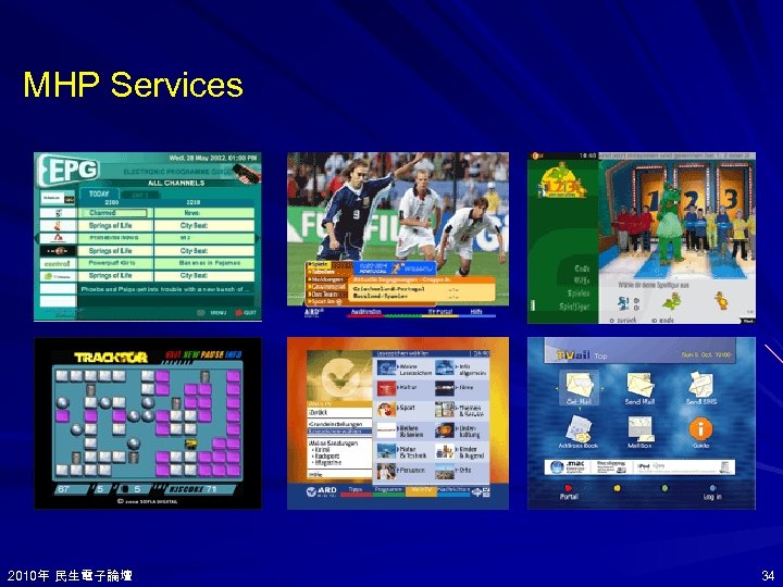 MHP Services 2010年 民生電子論壇 2010年 34 