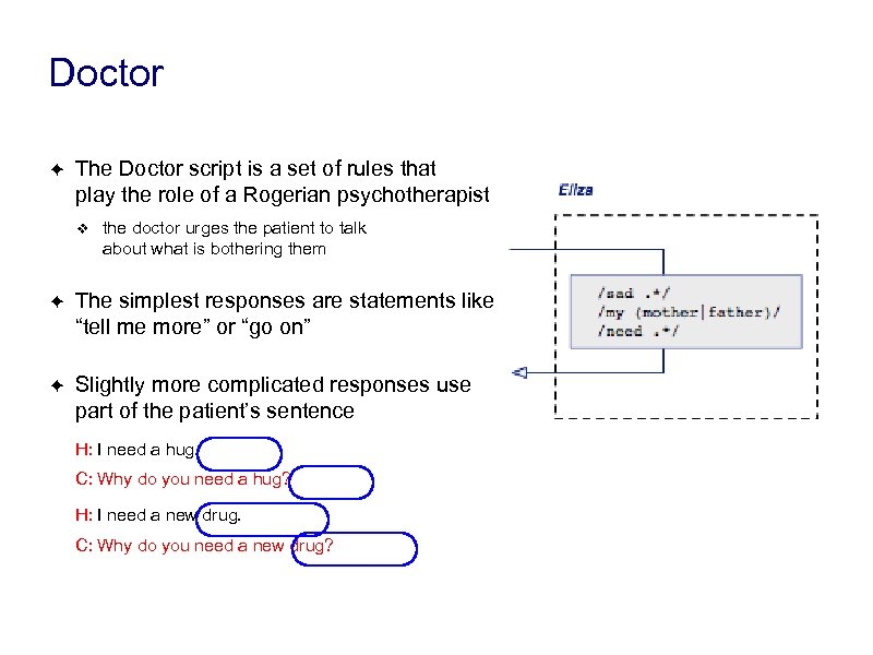 Doctor ✦ The Doctor script is a set of rules that play the role