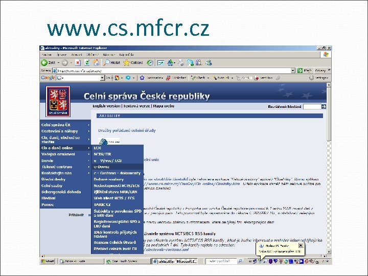 www. cs. mfcr. cz 