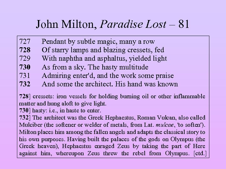 John Milton, Paradise Lost – 81 727 728 729 730 731 732 Pendant by