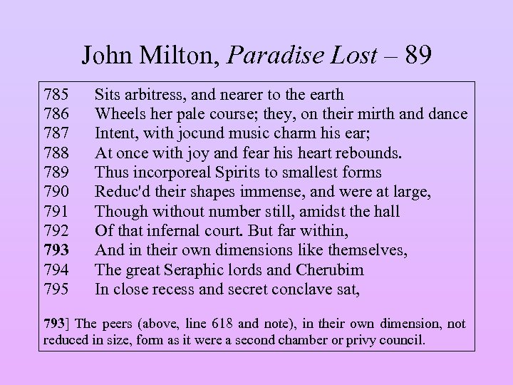 John Milton, Paradise Lost – 89 785 786 787 788 789 790 791 792