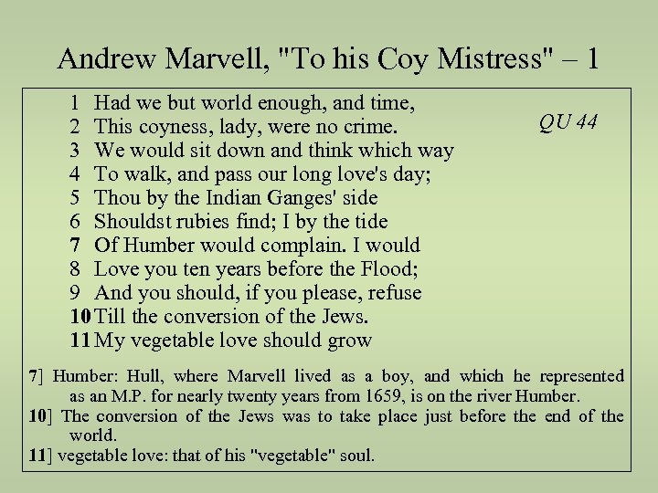 Andrew Marvell, 