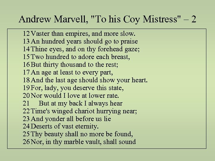 Andrew Marvell, 