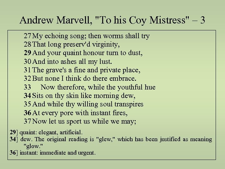 Andrew Marvell, 