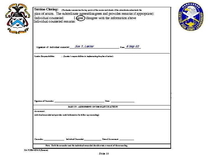 Session Closing: (The leader summarizes the key points of the session and checks if