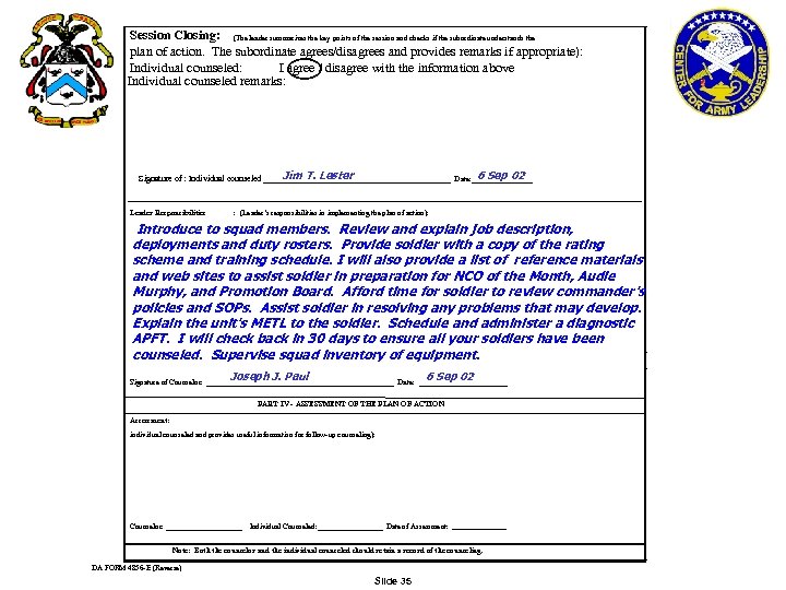 Session Closing: (The leader summarizes the key points of the session and checks if