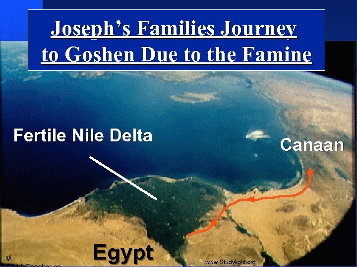 Joseph’s Families Journey to Goshen Due to the Famine Fertile Nile Delta © Egypt