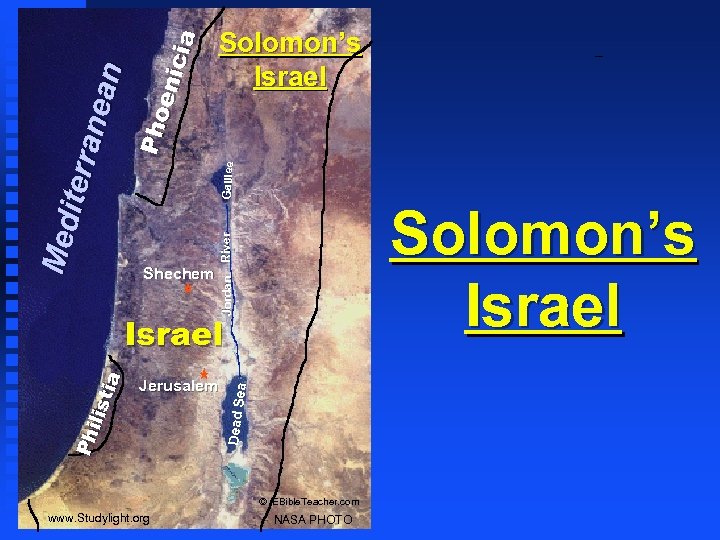 Galilee Pho eni cia River Shechem a Dead Se Phi list ia Israel Jerusalem