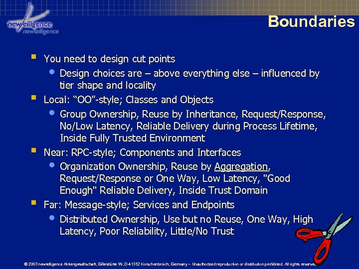 Boundaries § § You need to design cut points • Design choices are –