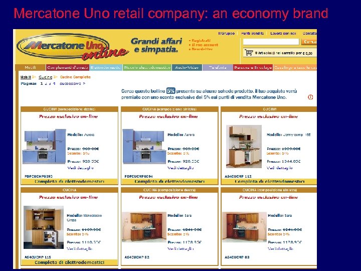 Mercatone Uno retail company: an economy brand 