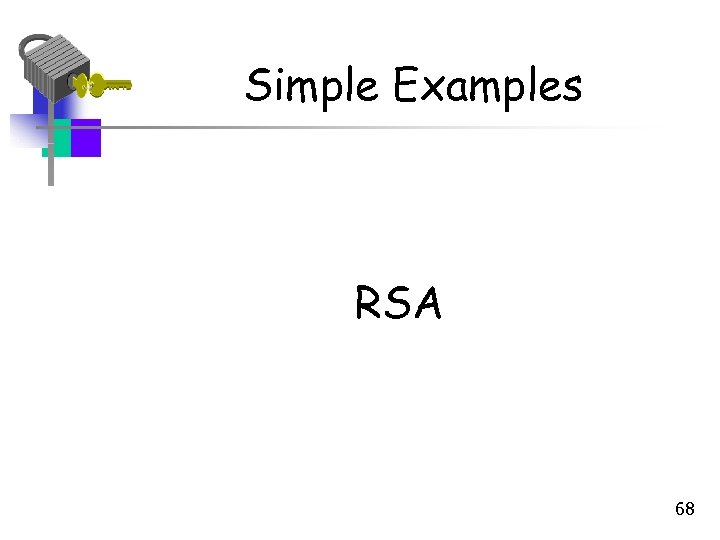 Simple Examples RSA 68 