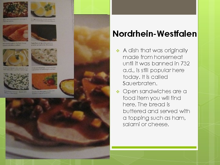 Nordrhein-Westfalen v v A dish that was originally made from horsemeat until it was