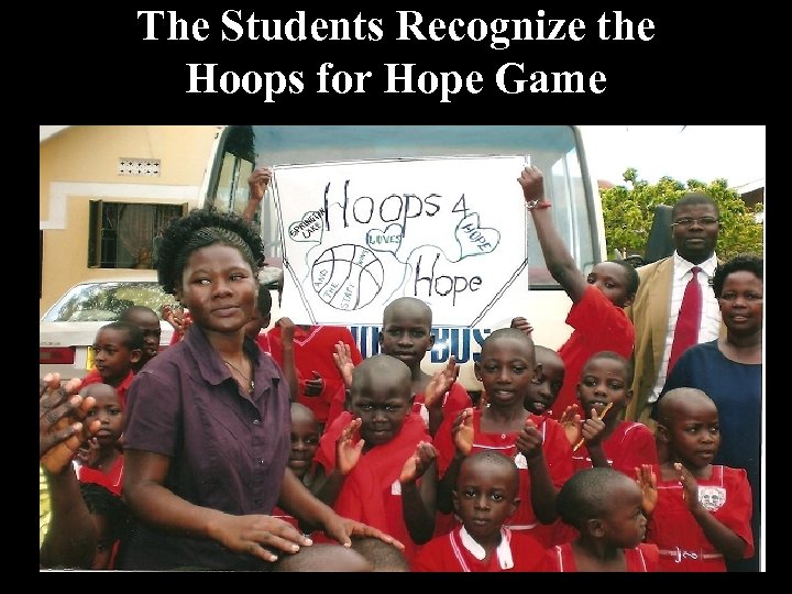 The Students Recognize the Hoops for Hope Game 