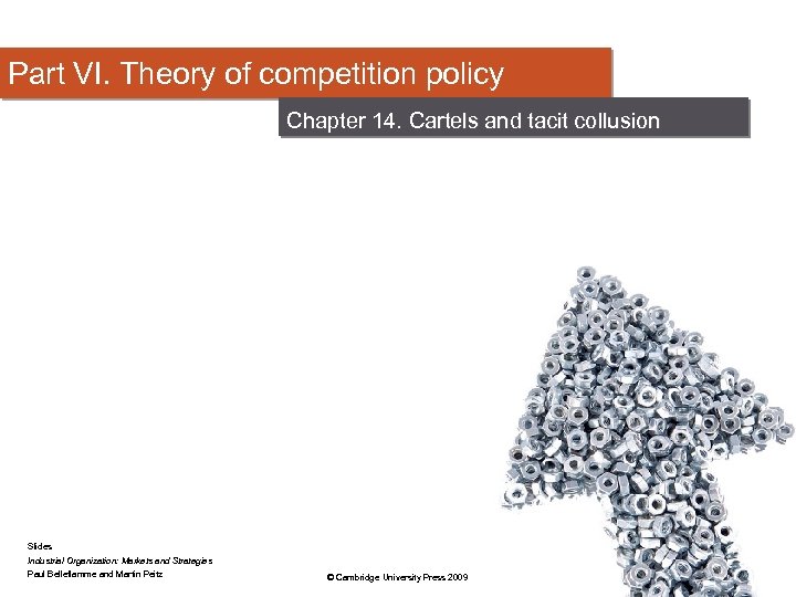 Part VI. Theory of competition policy Chapter 14. Cartels and tacit collusion Slides Industrial