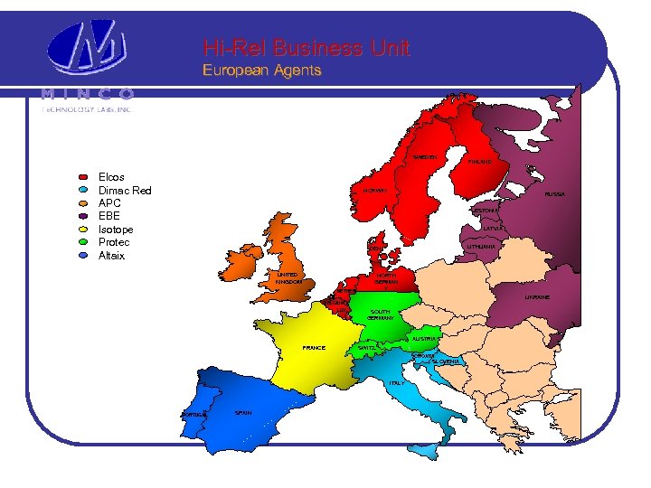 Hi-Rel Business Unit European Agents SWEDEN Elcos Dimac Red APC EBE Isotope Protec Altaix