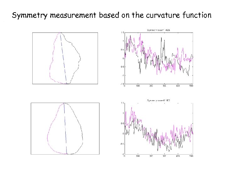 Symmetry measurement based on the curvature function 