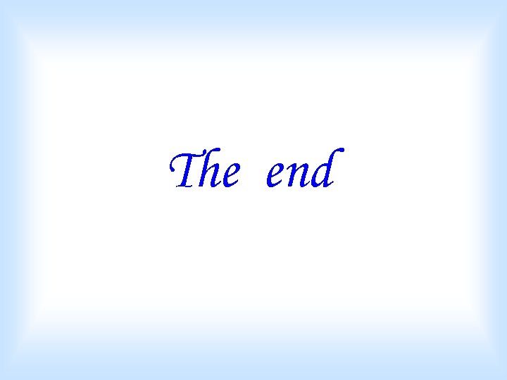 The end 