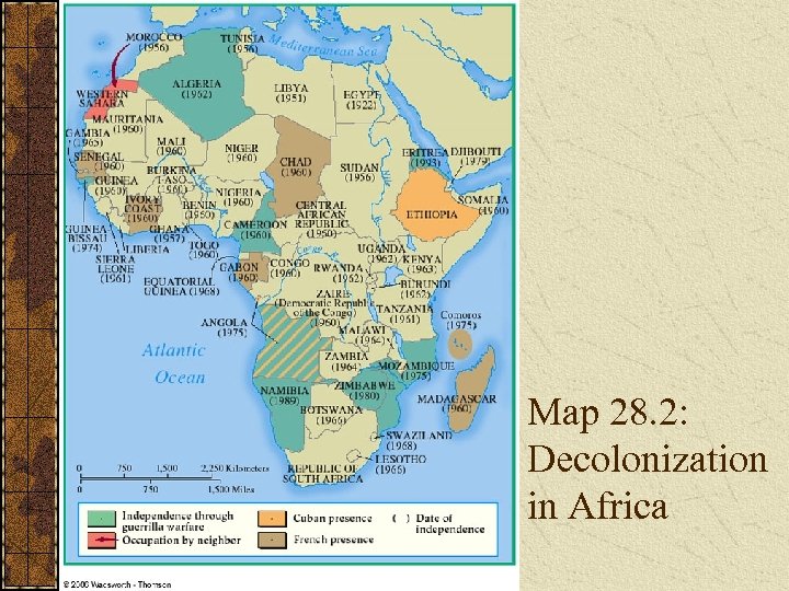 Map 28. 2: Decolonization in Africa 