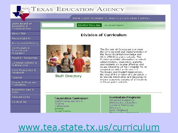 www. tea. state. tx. us/curriculum 