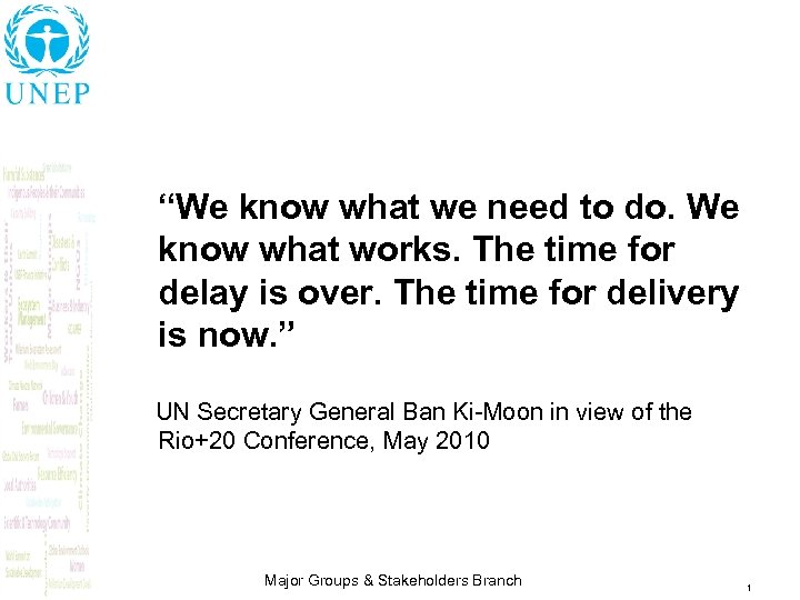 “We know what we need to do. We know what works. The time for