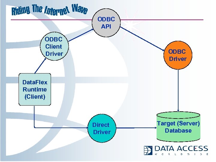 ODBC API ODBC Client Driver ODBC Driver Data. Flex Runtime (Client) Direct Driver Target