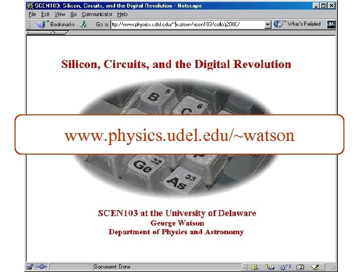 www. physics. udel. edu/~watson 