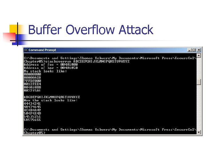 Buffer Overflow Attack 