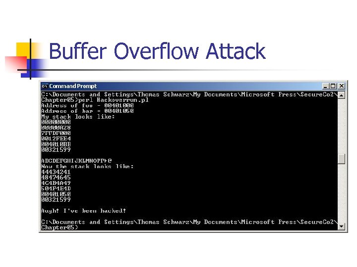 Buffer Overflow Attack 