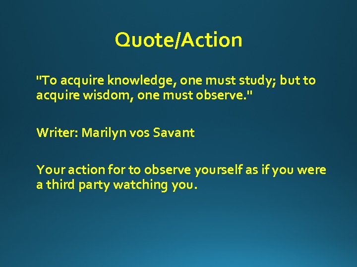 Quote/Action 