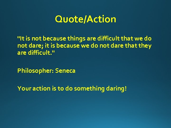 Quote/Action 