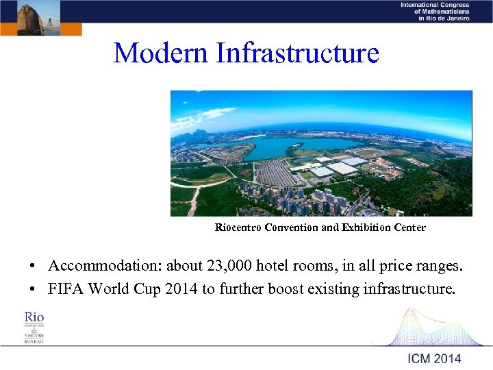 Modern Infrastructure Riocentro Convention and Exhibition Center • Accommodation: about 23, 000 hotel rooms,