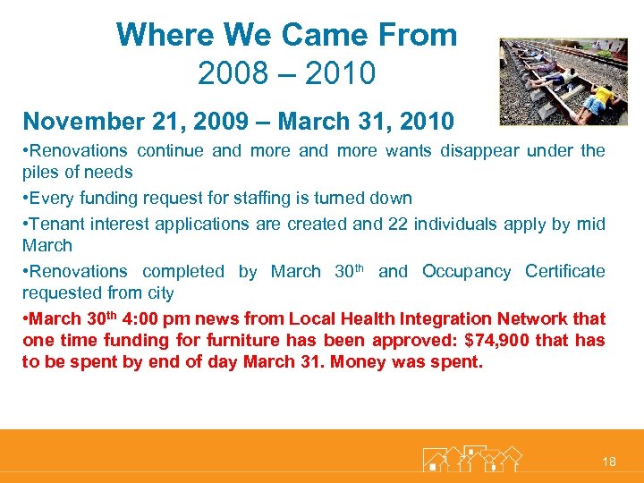 Where We Came From 2008 – 2010 November 21, 2009 – March 31, 2010