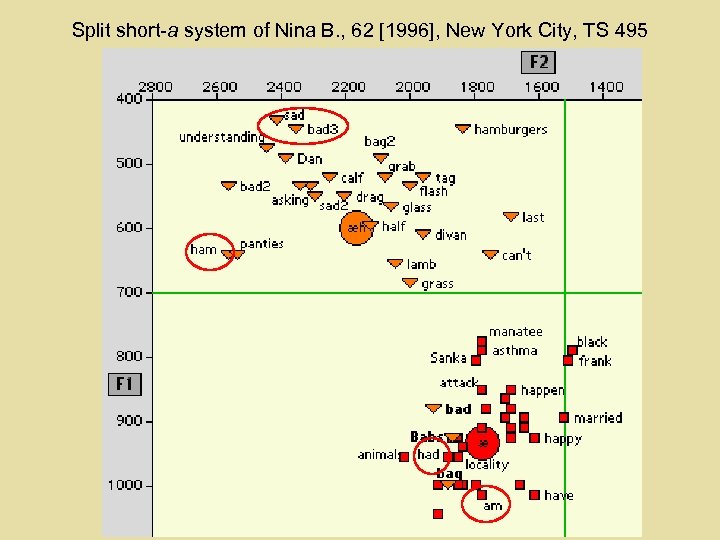 Split short-a system of Nina B. , 62 [1996], New York City, TS 495