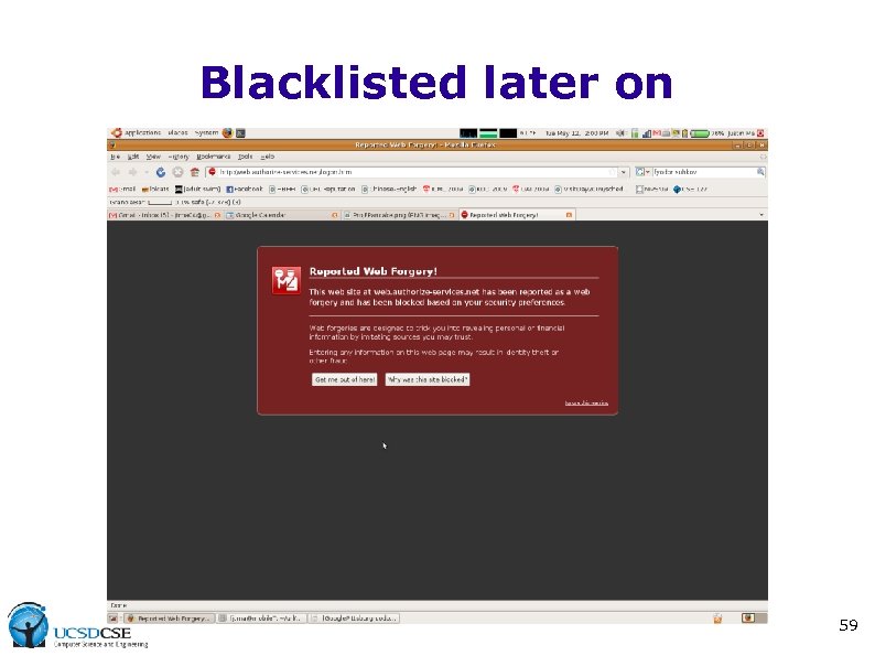 Blacklisted later on 59 