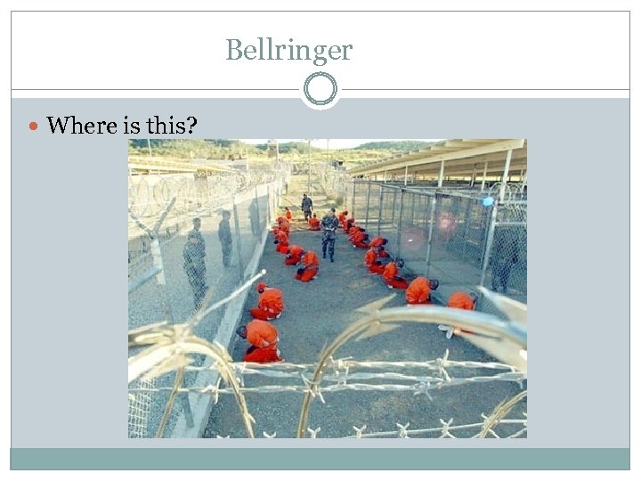 Bellringer Where is this? 