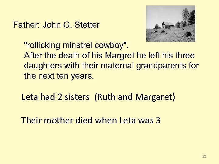 Father: John G. Stetter 