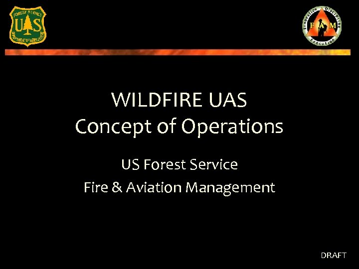 WILDFIRE UAS Concept of Operations US Forest Service Fire & Aviation Management DRAFT 