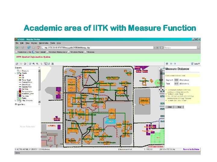 Academic area of IITK with Measure Function 