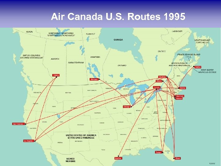 Air Canada U. S. Routes 1995 13 