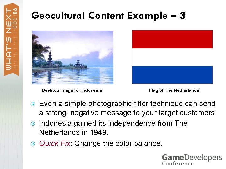 Geocultural Content Example – 3 Desktop Image for Indonesia > > > Flag of