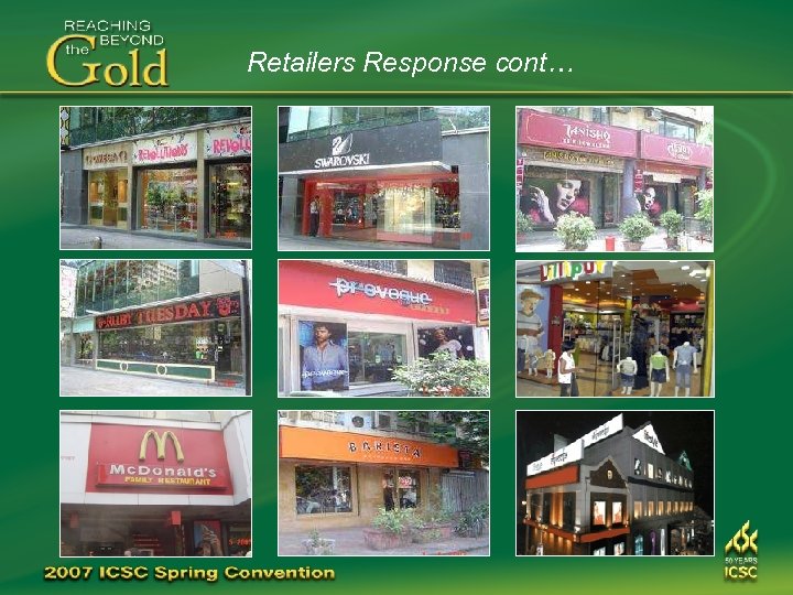 Retailers Response cont… 