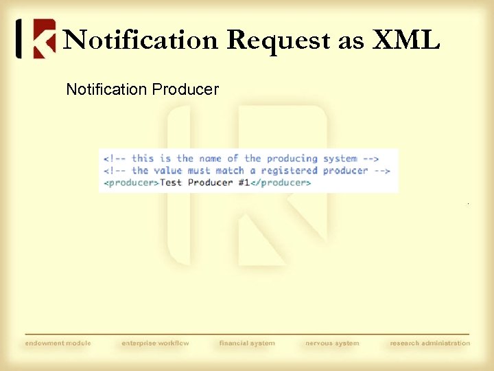 Notification Request as XML Notification Producer 