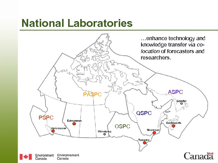 National Laboratories …enhance technology and knowledge transfer via colocation of forecasters and researchers. ASPC