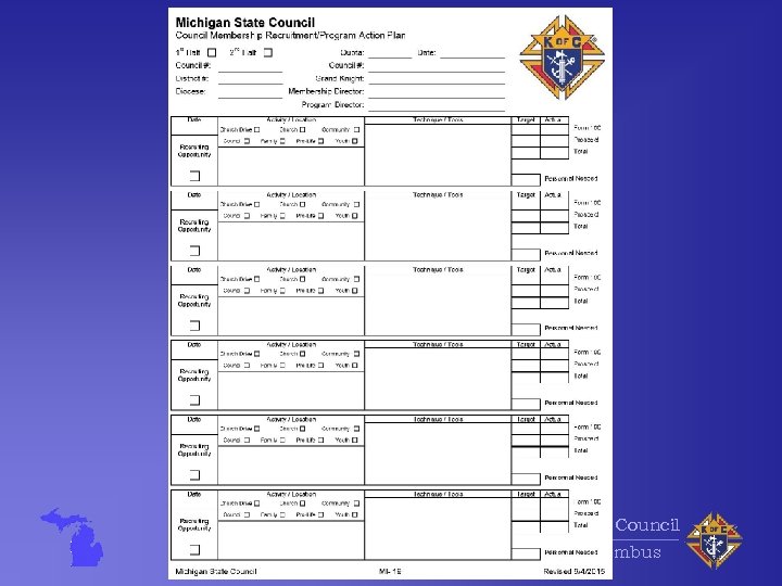 Michigan State Council Knights of Columbus 