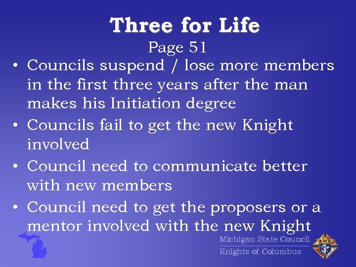 Three for Life • • Page 51 Councils suspend / lose more members in