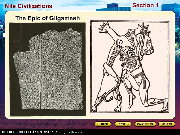 Nile Civilizations The Epic of Gilgamesh Section 1 